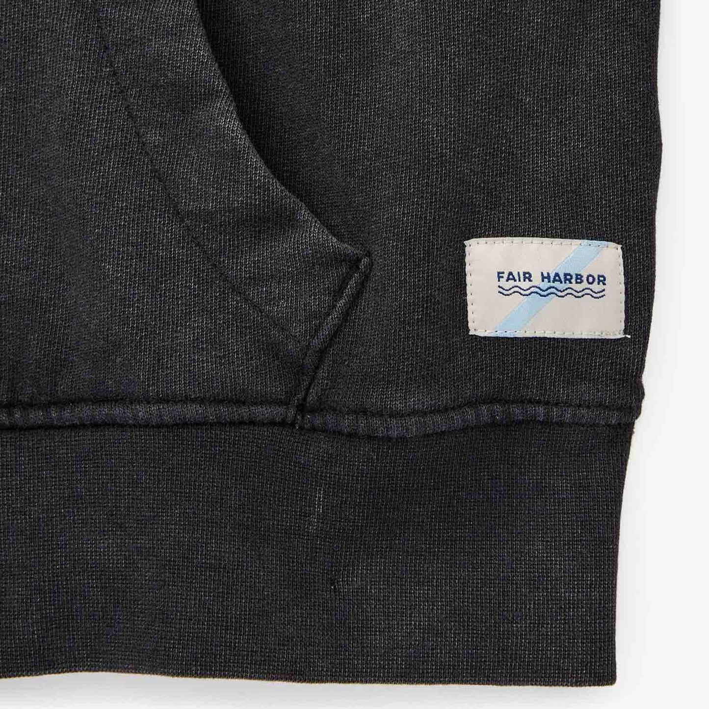 The Vintage-Wash Saltaire Hoodie | Black