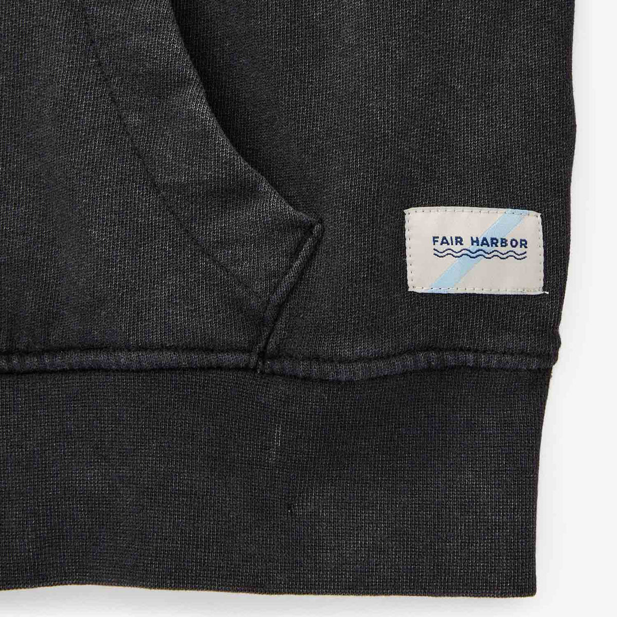 The Vintage-Wash Saltaire Hoodie | Black