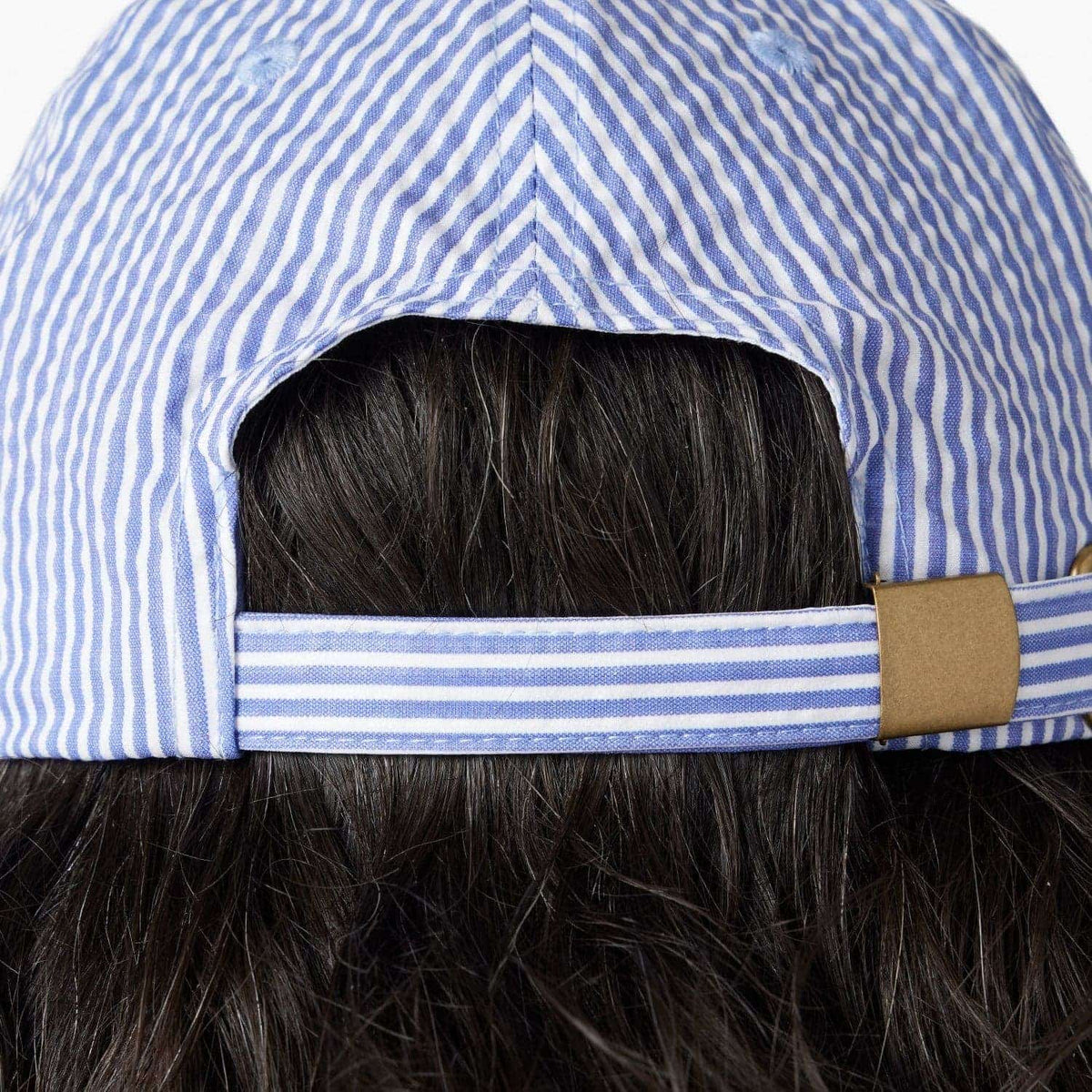 The Shoreline Classic Hat | Light Blue Seersucker