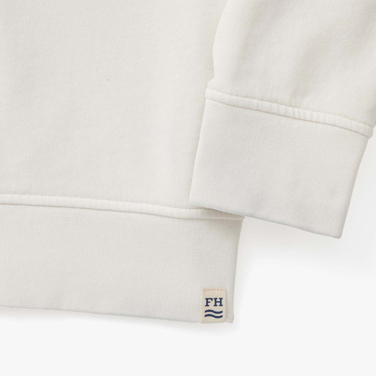 The Vintage-Wash Saltaire Crewneck | Ivory