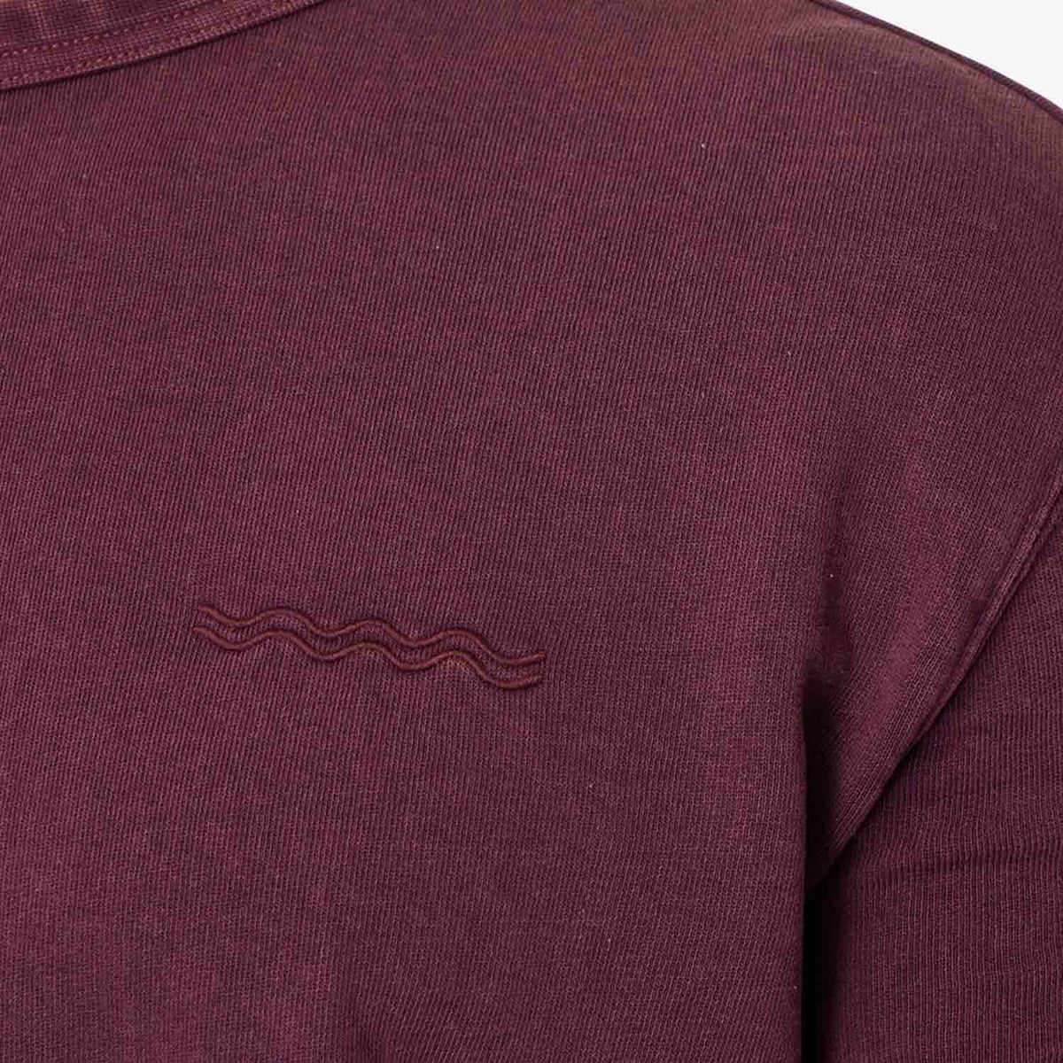 The Vintage-Wash Saltaire Crewneck | Burgundy