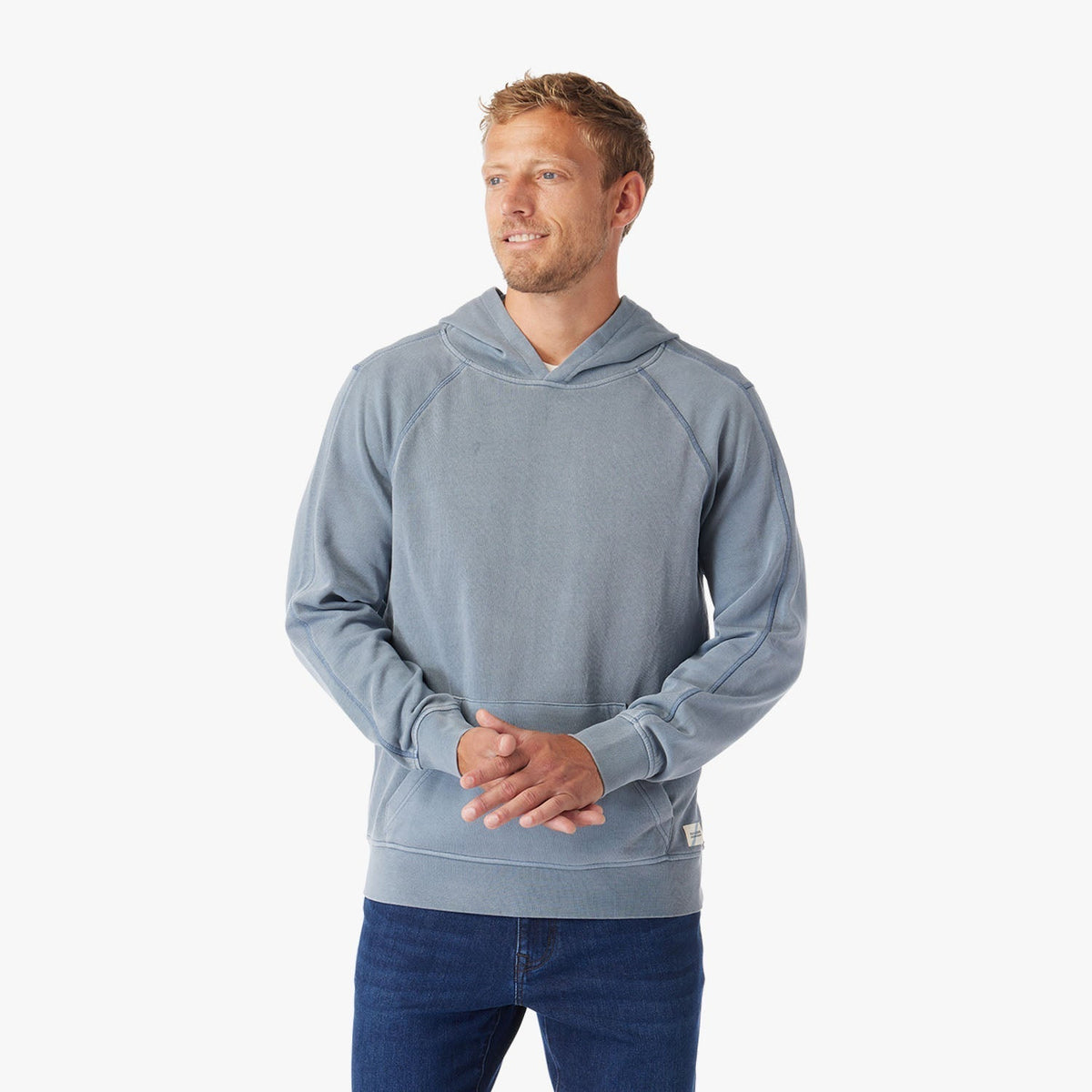 The Vintage-Wash Saltaire Hoodie | Slate