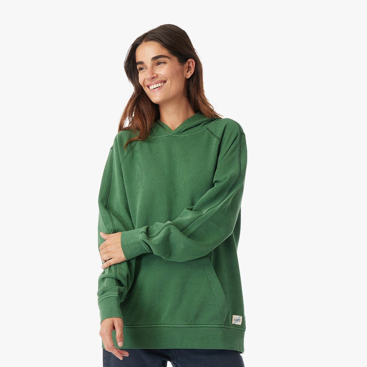 The Vintage-Wash Saltaire Hoodie | Coastal Green