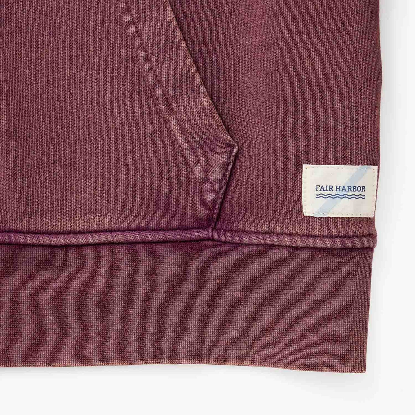 The Vintage-Wash Saltaire Hoodie | Burgundy