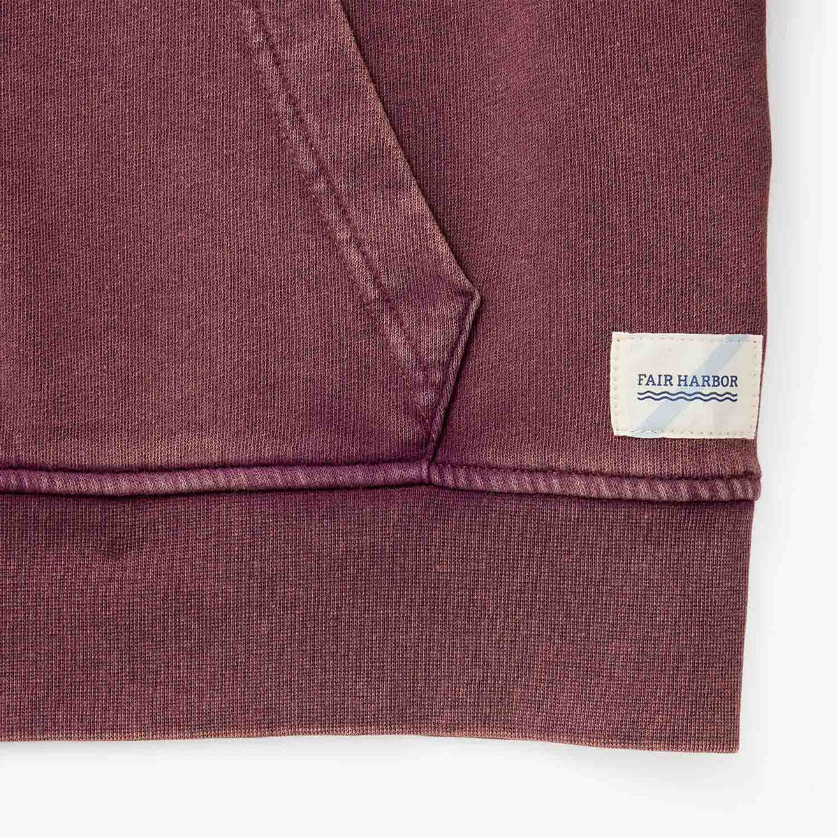 The Vintage-Wash Saltaire Hoodie | Burgundy