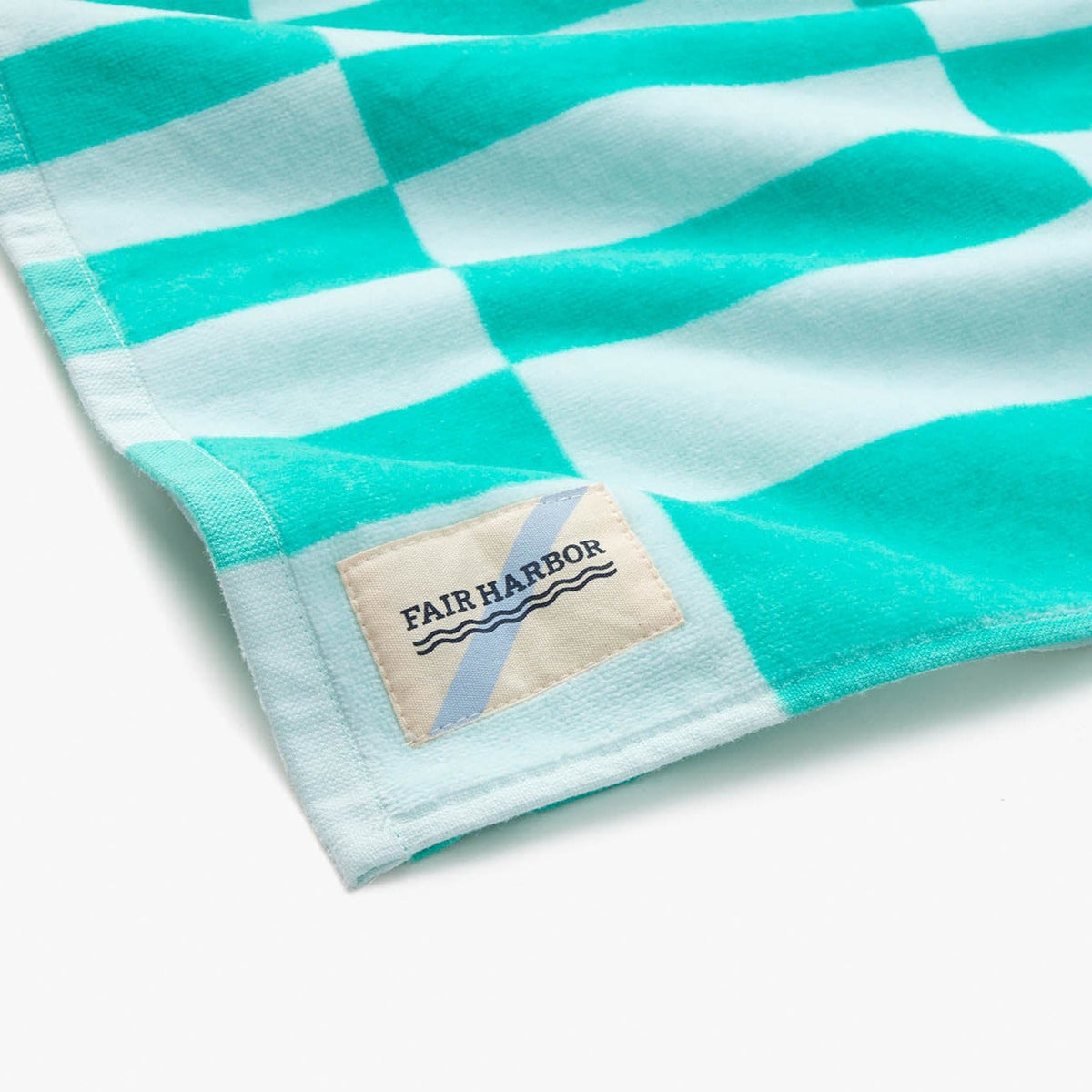The FH Organic Beach Towel | Green Checker