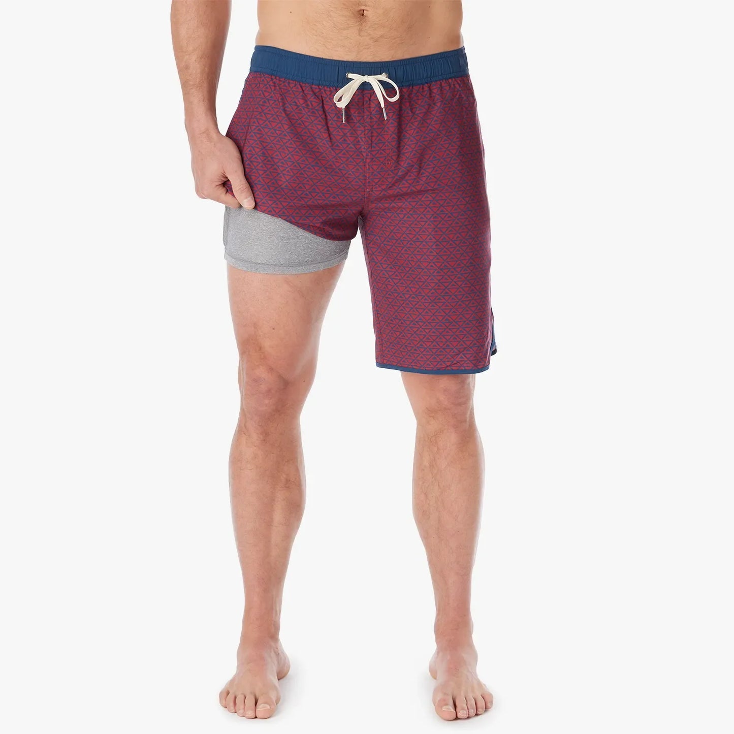  The Anchor | Nautical Red Wavy Geo