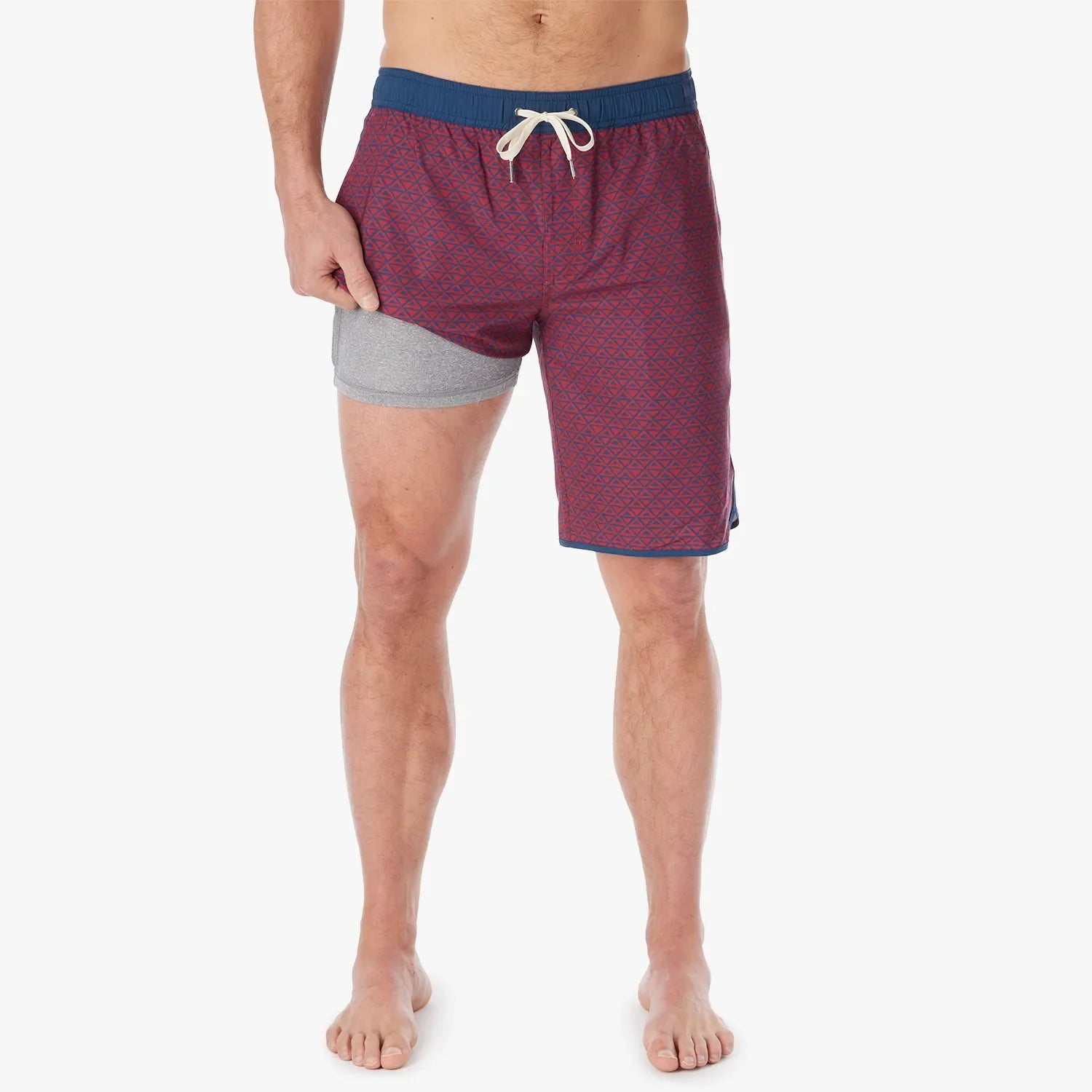  The Anchor | Nautical Red Wavy Geo