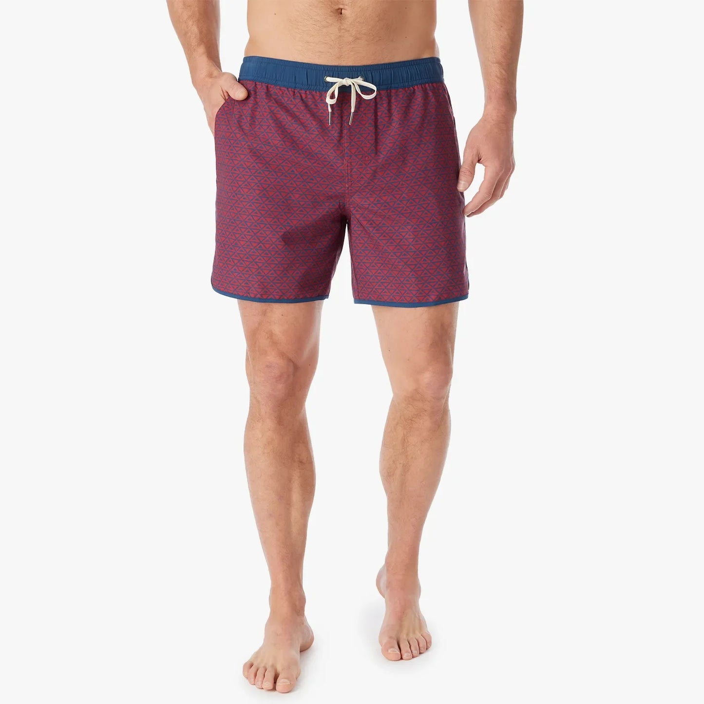  The Anchor | Nautical Red Wavy Geo