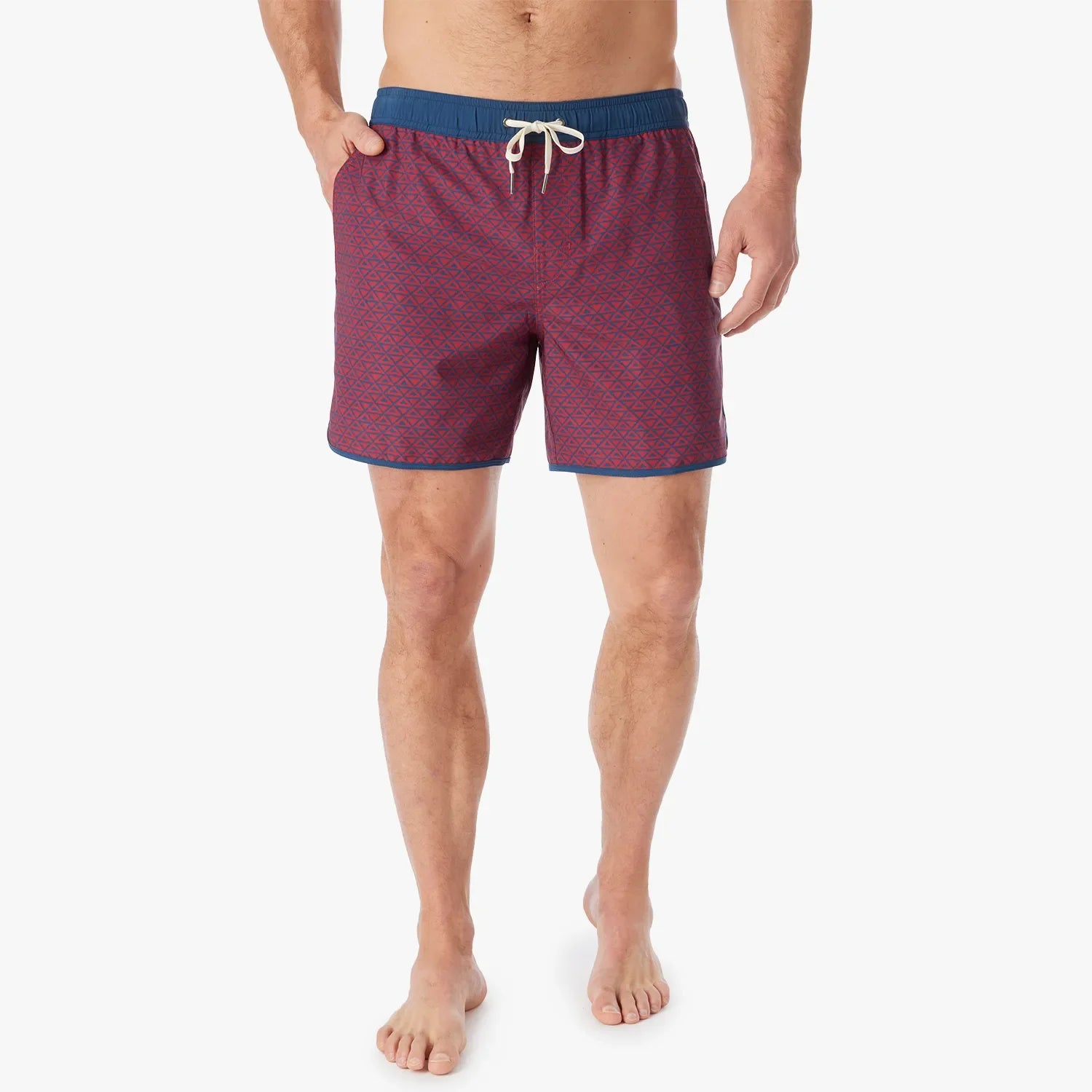 The Anchor | Nautical Red Wavy Geo