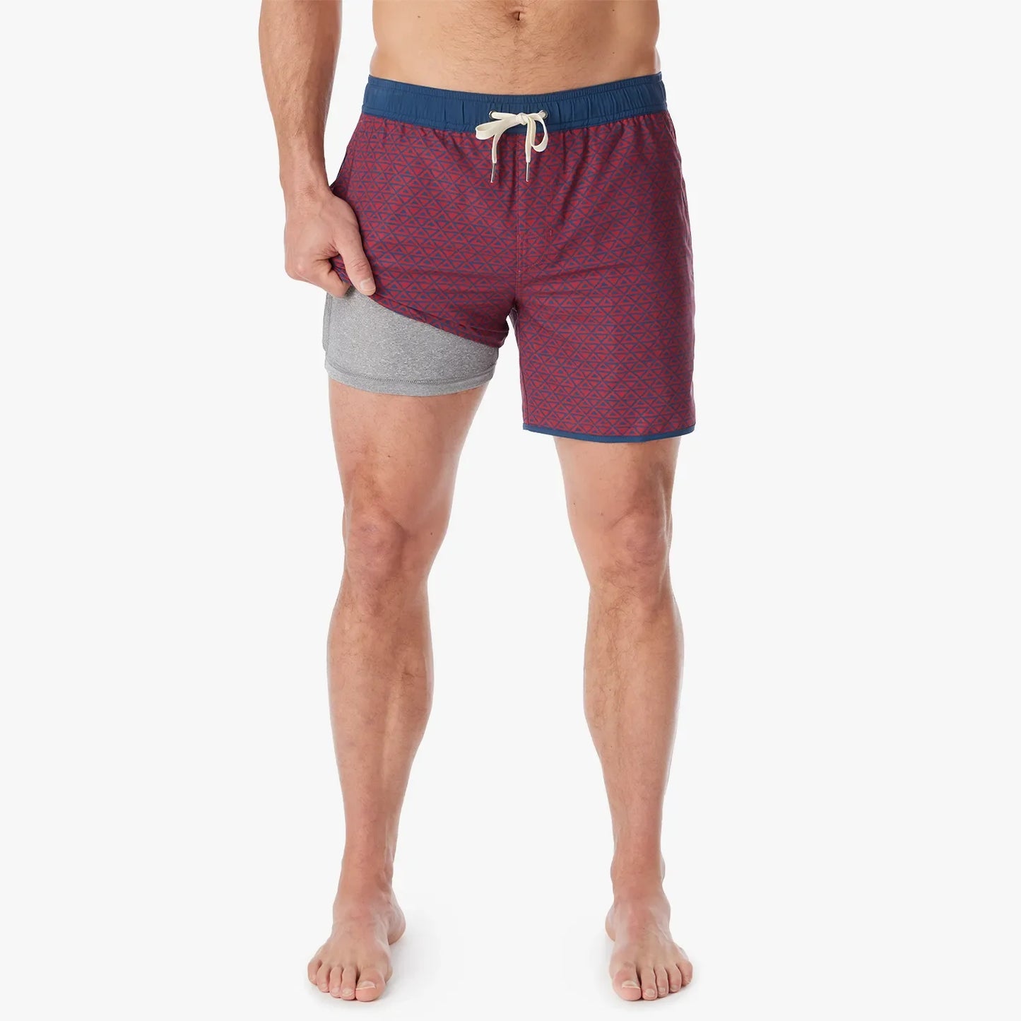  The Anchor | Nautical Red Wavy Geo