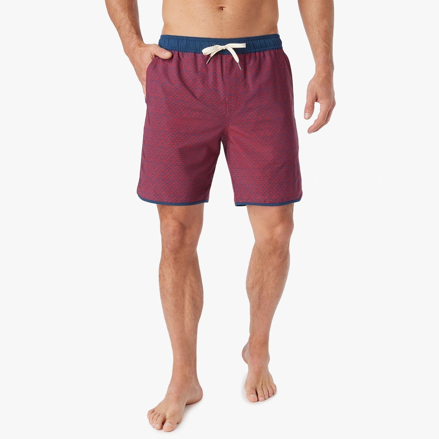  The Anchor | Nautical Red Wavy Geo