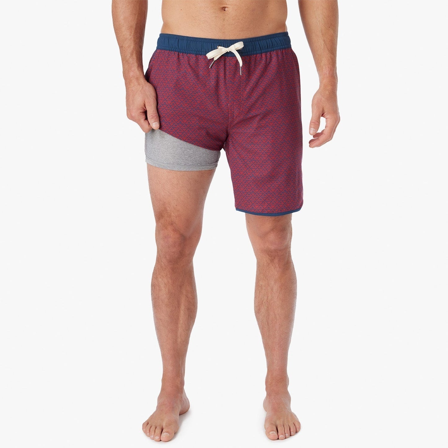  The Anchor | Nautical Red Wavy Geo