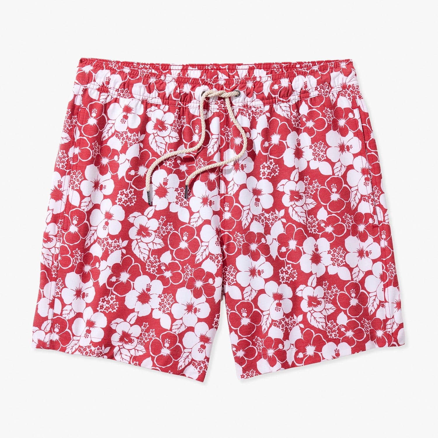  The Bayberry Trunk | Nautical Red Stamped Hibiscus