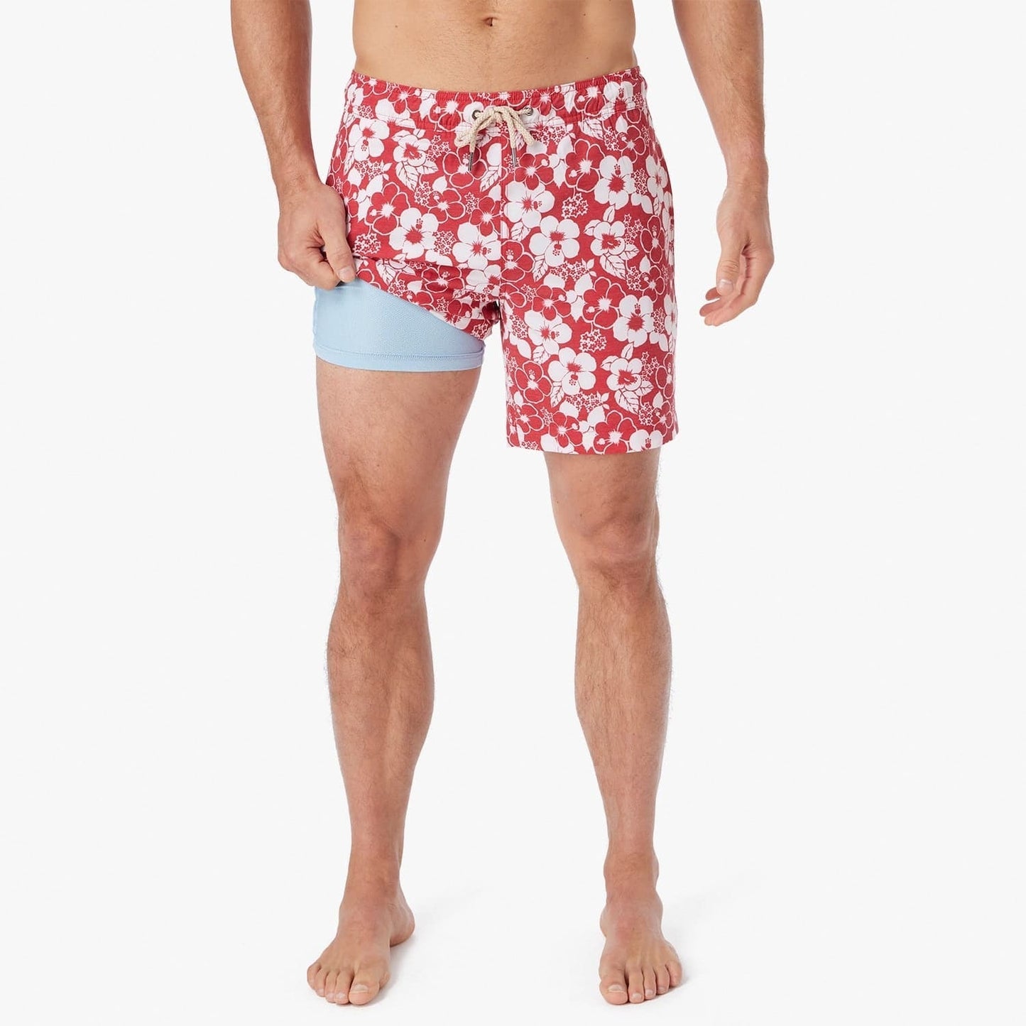  The Bayberry Trunk | Nautical Red Stamped Hibiscus