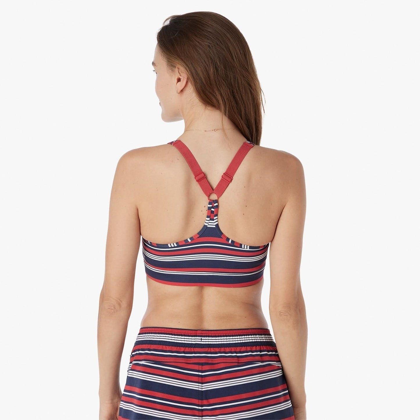  The Corliss Sports Bra | Nautical Stripe