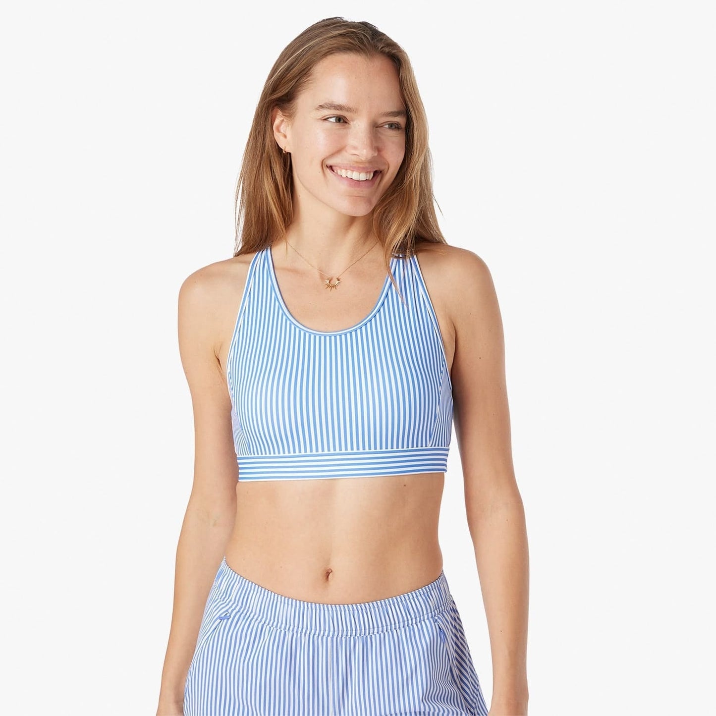  The Corliss Sports Bra | Sailing Stripe