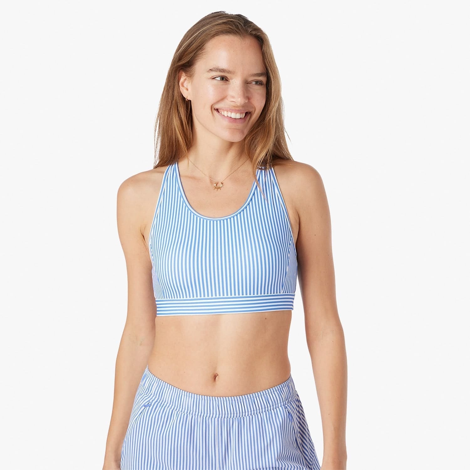  The Corliss Sports Bra | Sailing Stripe