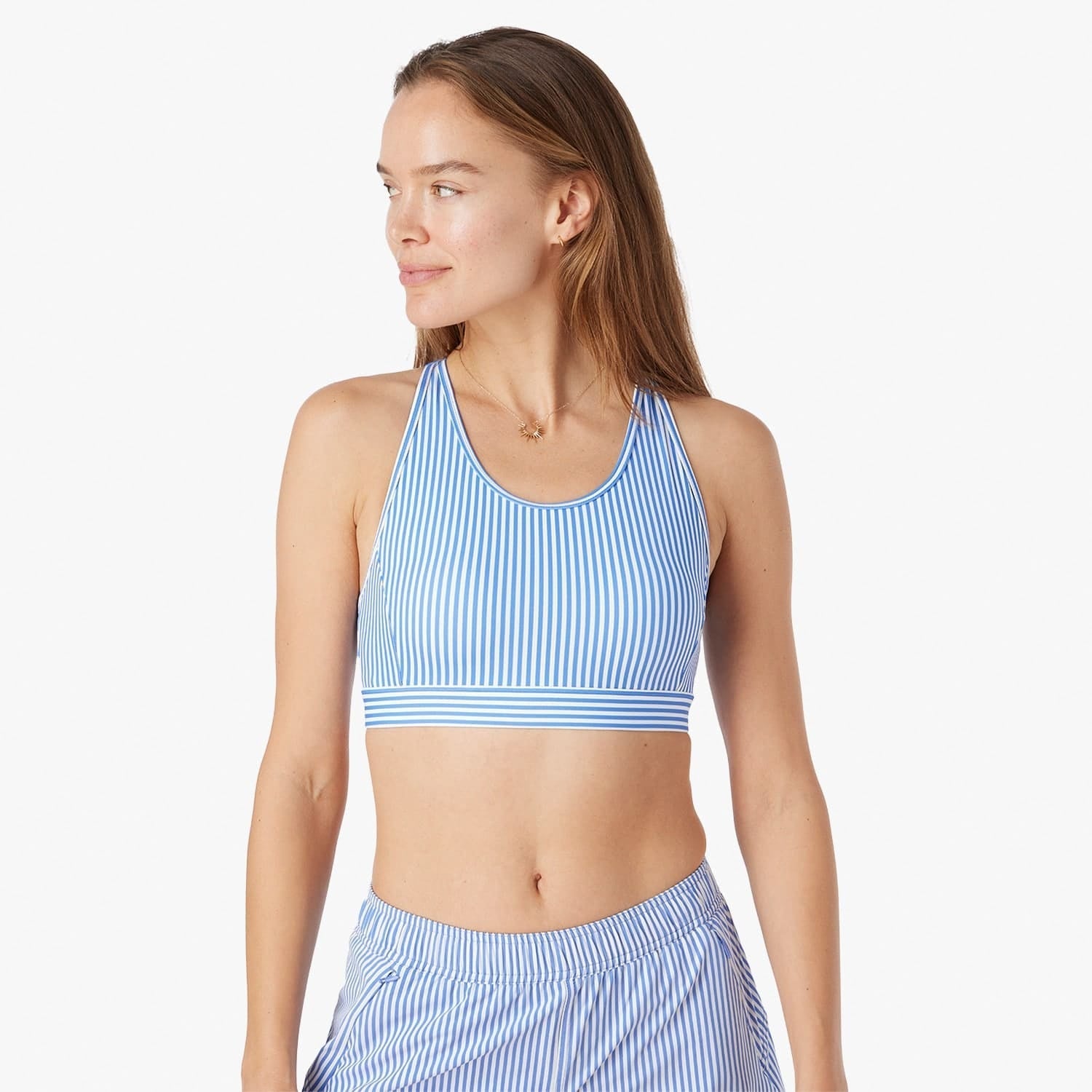  The Corliss Sports Bra | Sailing Stripe