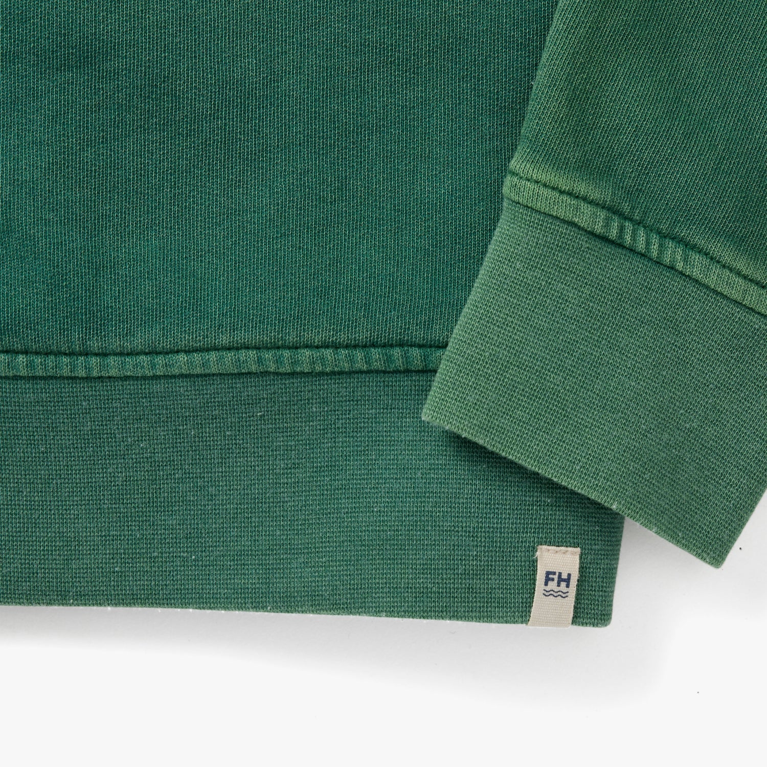  The Vintage-Wash Saltaire Crewneck | Coastal Green