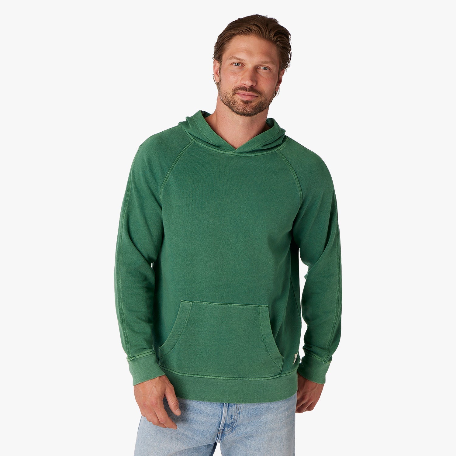  The Vintage-Wash Saltaire Hoodie | Coastal Green