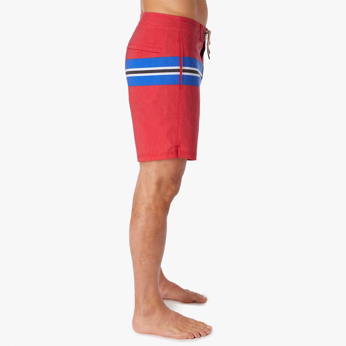  The Nautilus Boardshort | Nautical Red Sailing Stripe