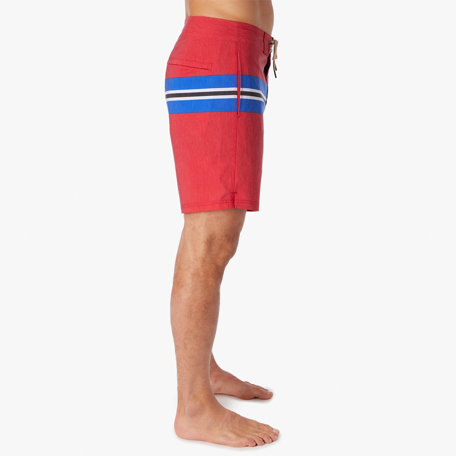  The Nautilus Boardshort | Nautical Red Sailing Stripe
