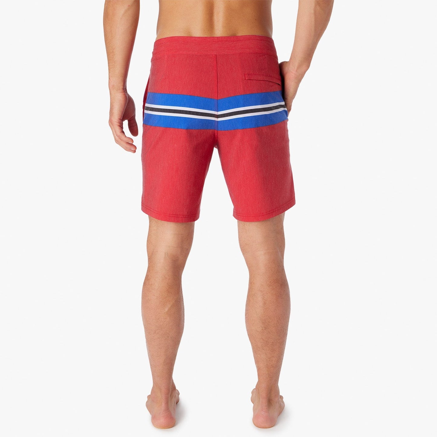  The Nautilus Boardshort | Nautical Red Sailing Stripe