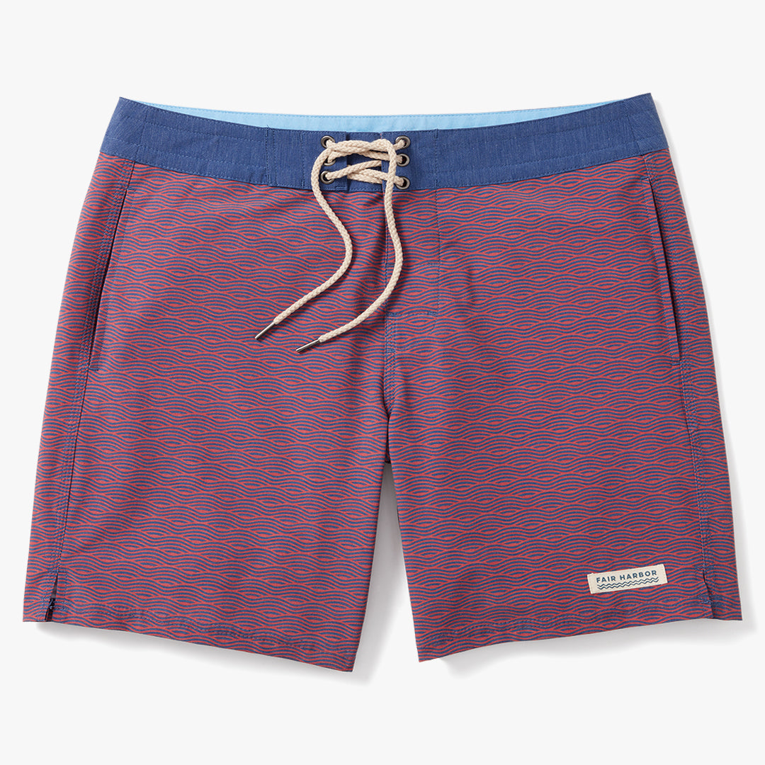  The Nautilus Boardshort | Red Waves