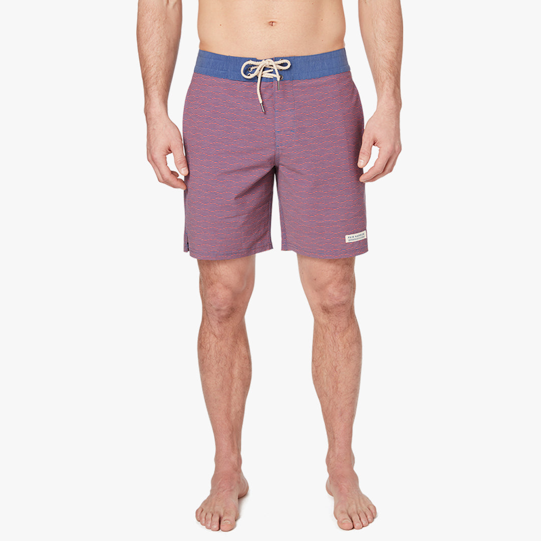  The Nautilus Boardshort | Red Waves