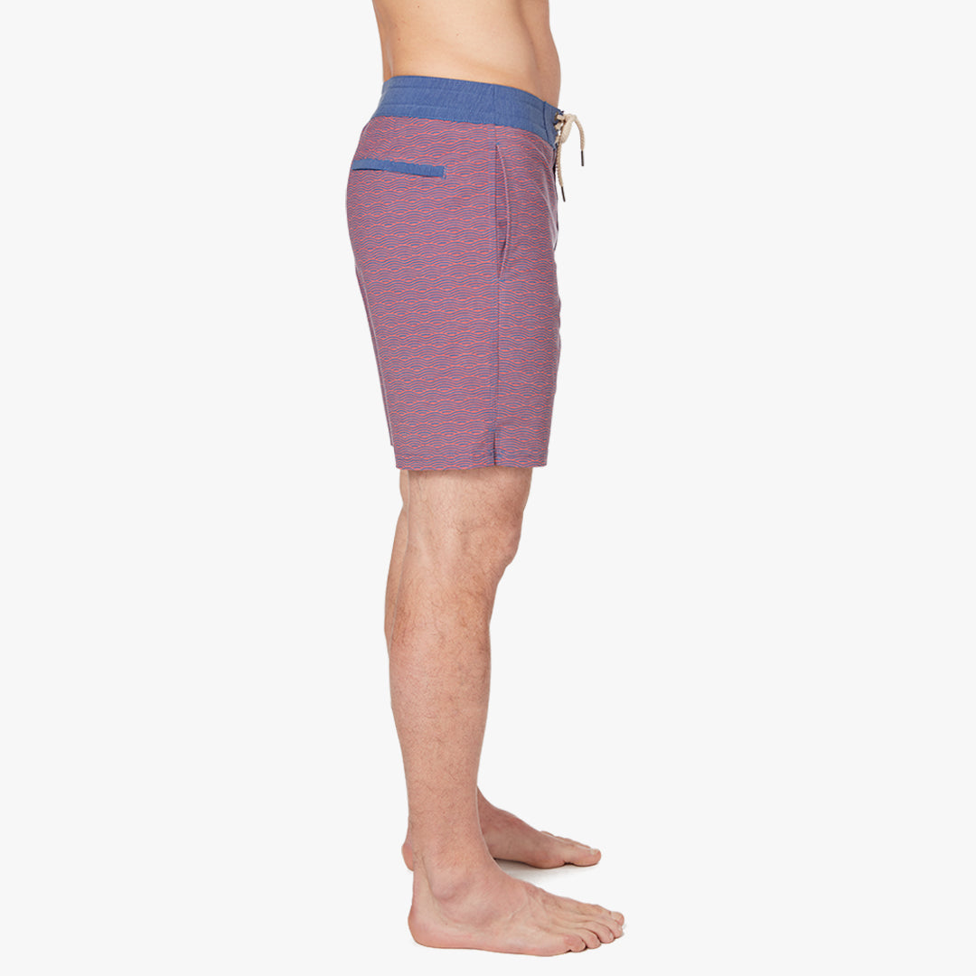  The Nautilus Boardshort | Red Waves