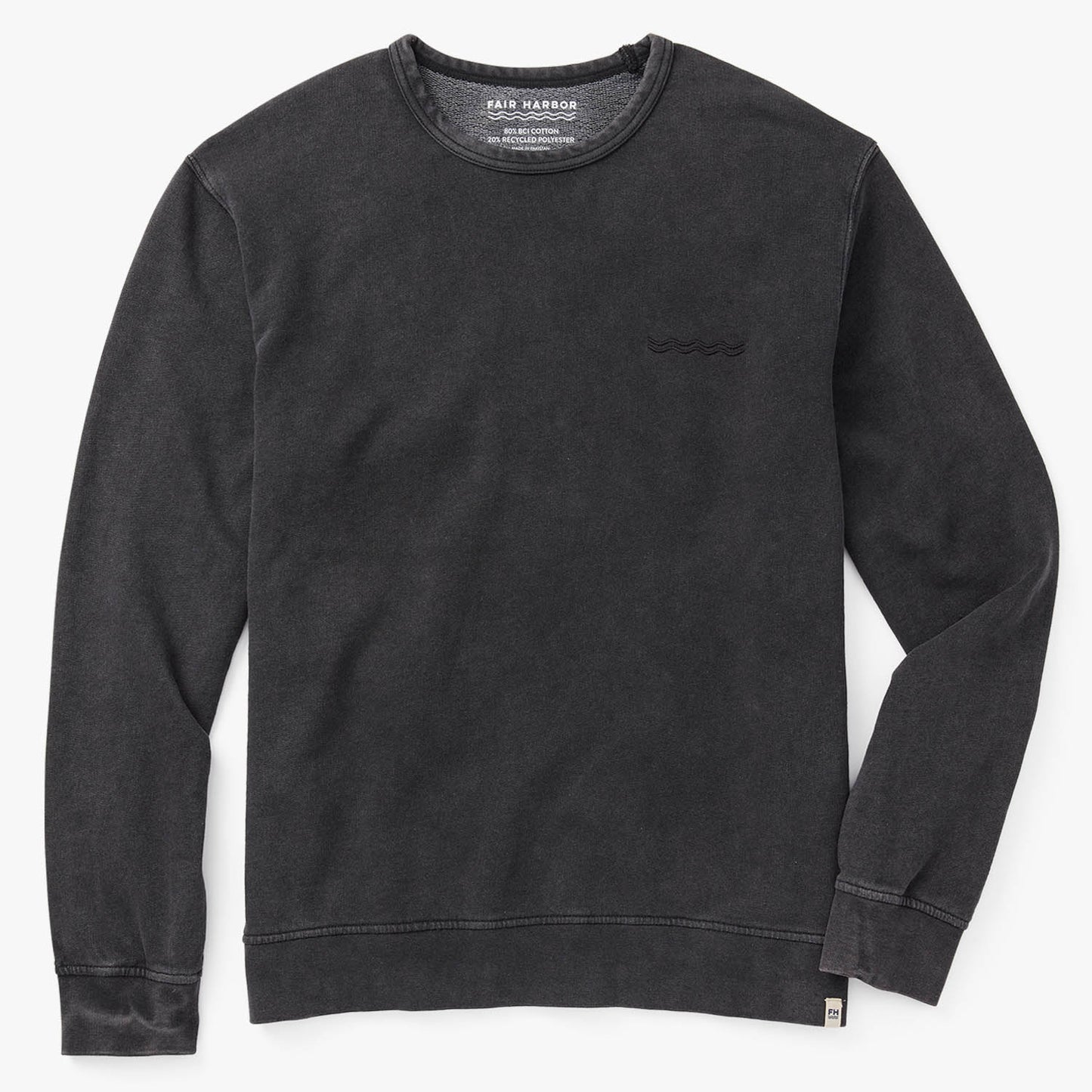  The Vintage-Wash Saltaire Crewneck | Black