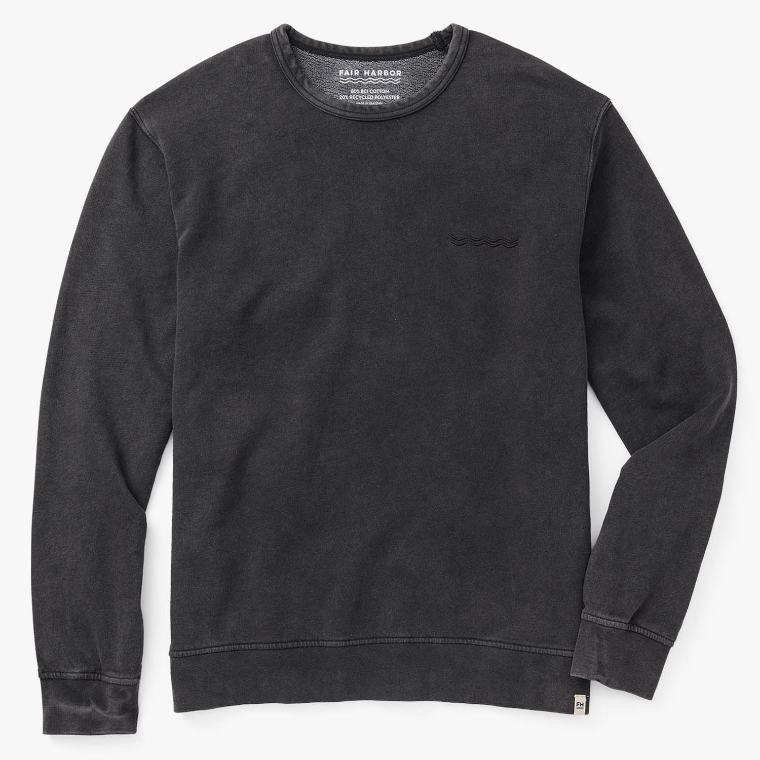  The Vintage-Wash Saltaire Crewneck | Black