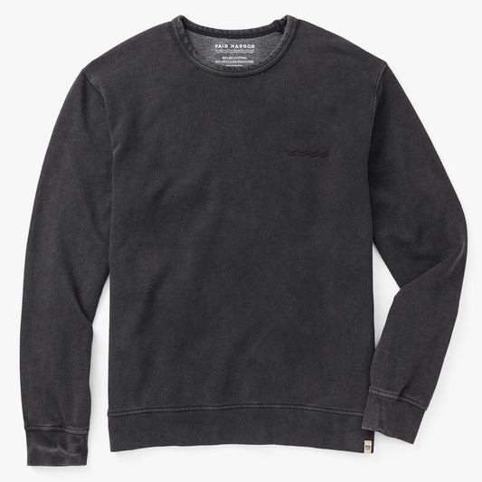  The Vintage-Wash Saltaire Crewneck | Black