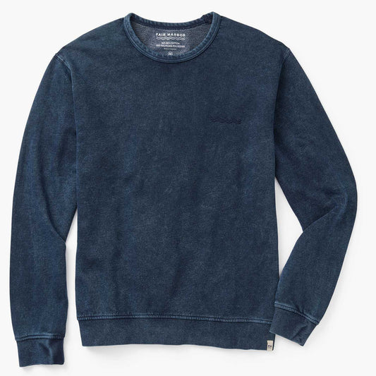  The Vintage-Wash Saltaire Crewneck | Navy