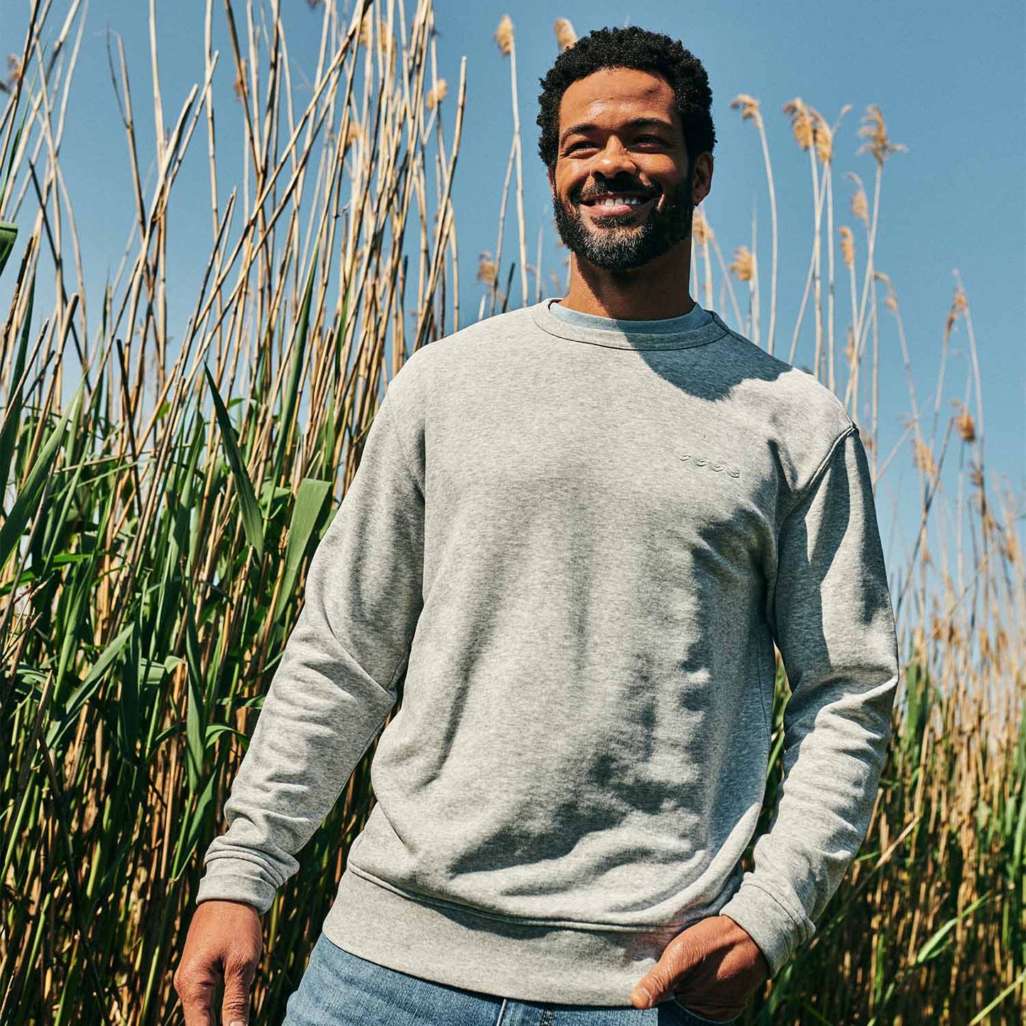  The Vintage-Wash Saltaire Crewneck | Heather Grey