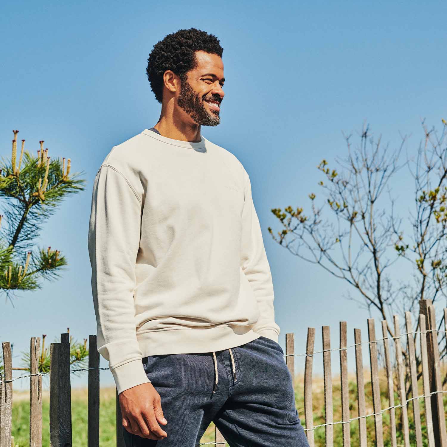  The Vintage-Wash Saltaire Crewneck | Ivory