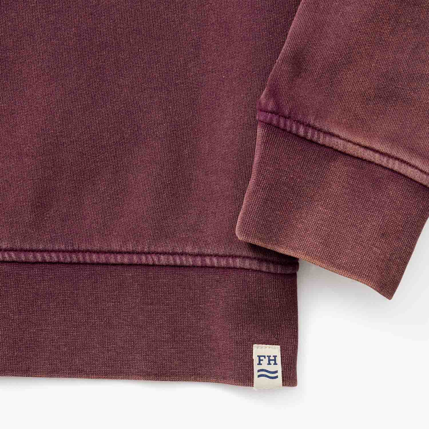 The Vintage-Wash Saltaire Crewneck | Burgundy