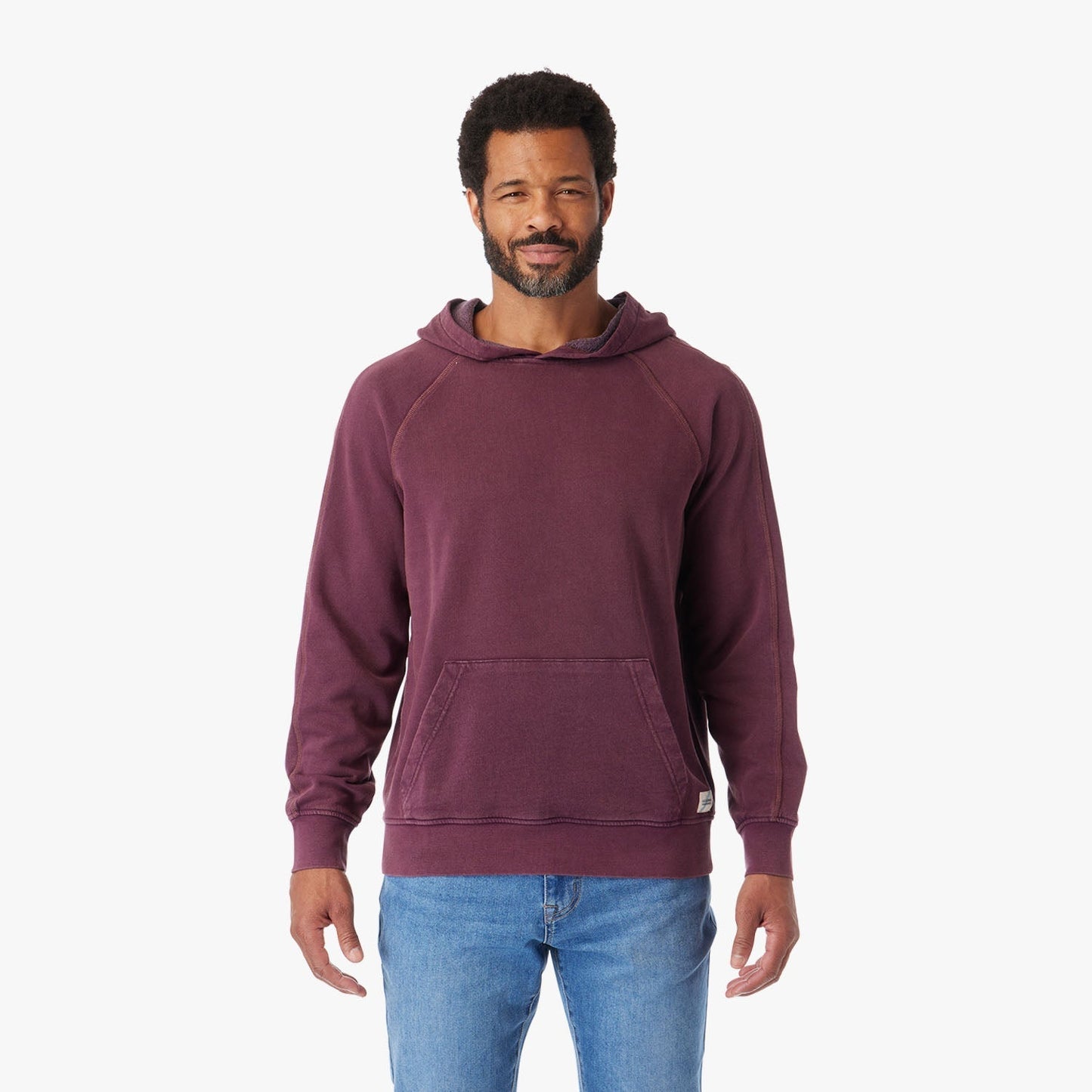  The Vintage-Wash Saltaire Hoodie | Burgundy