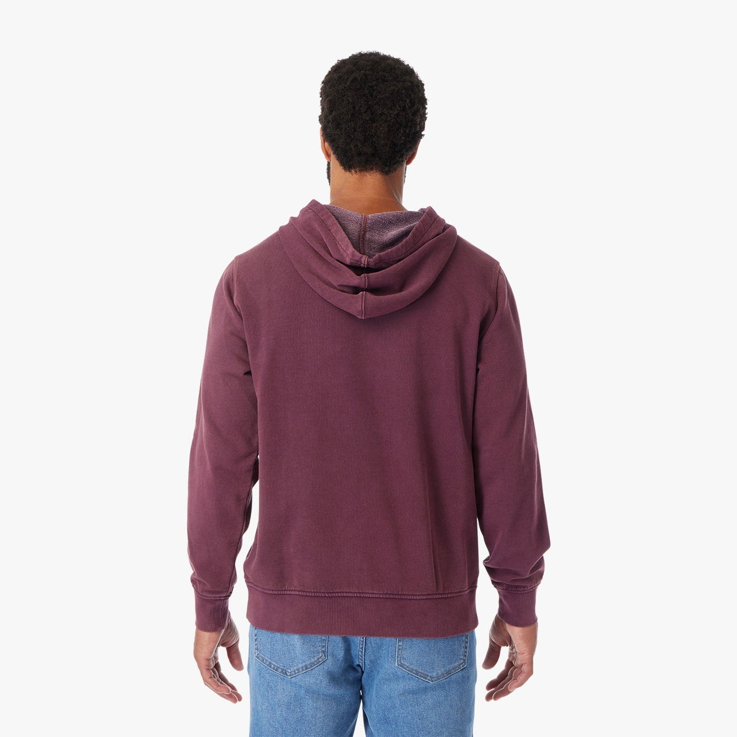  The Vintage-Wash Saltaire Hoodie | Burgundy
