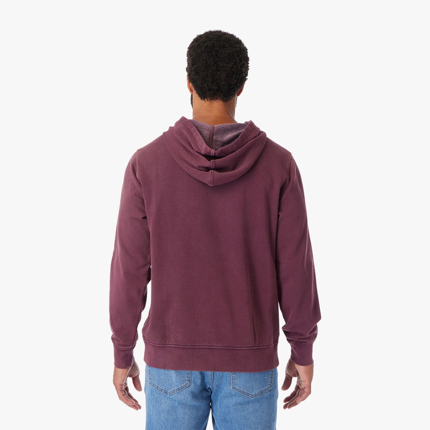  The Vintage-Wash Saltaire Hoodie | Burgundy