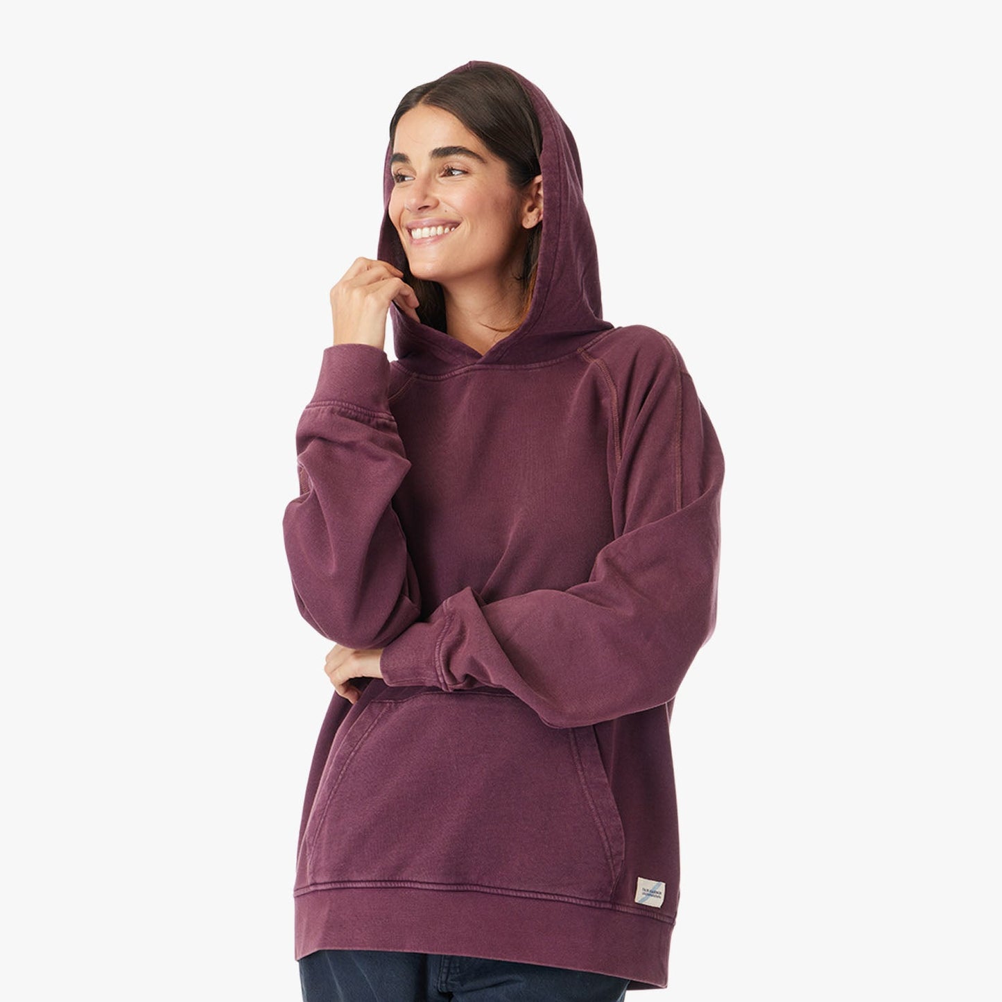  The Vintage-Wash Saltaire Hoodie | Burgundy