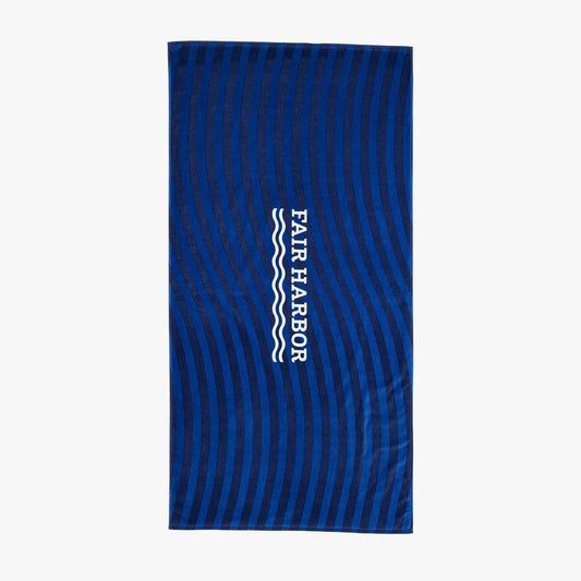  The FH Organic Beach Towel | Navy Waves