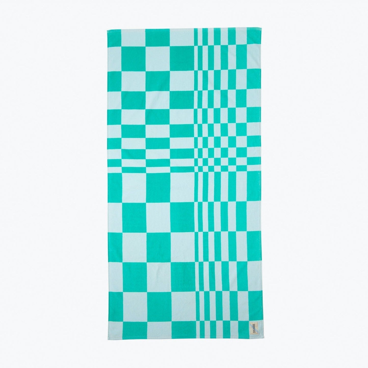  The FH Organic Beach Towel | Green Checker