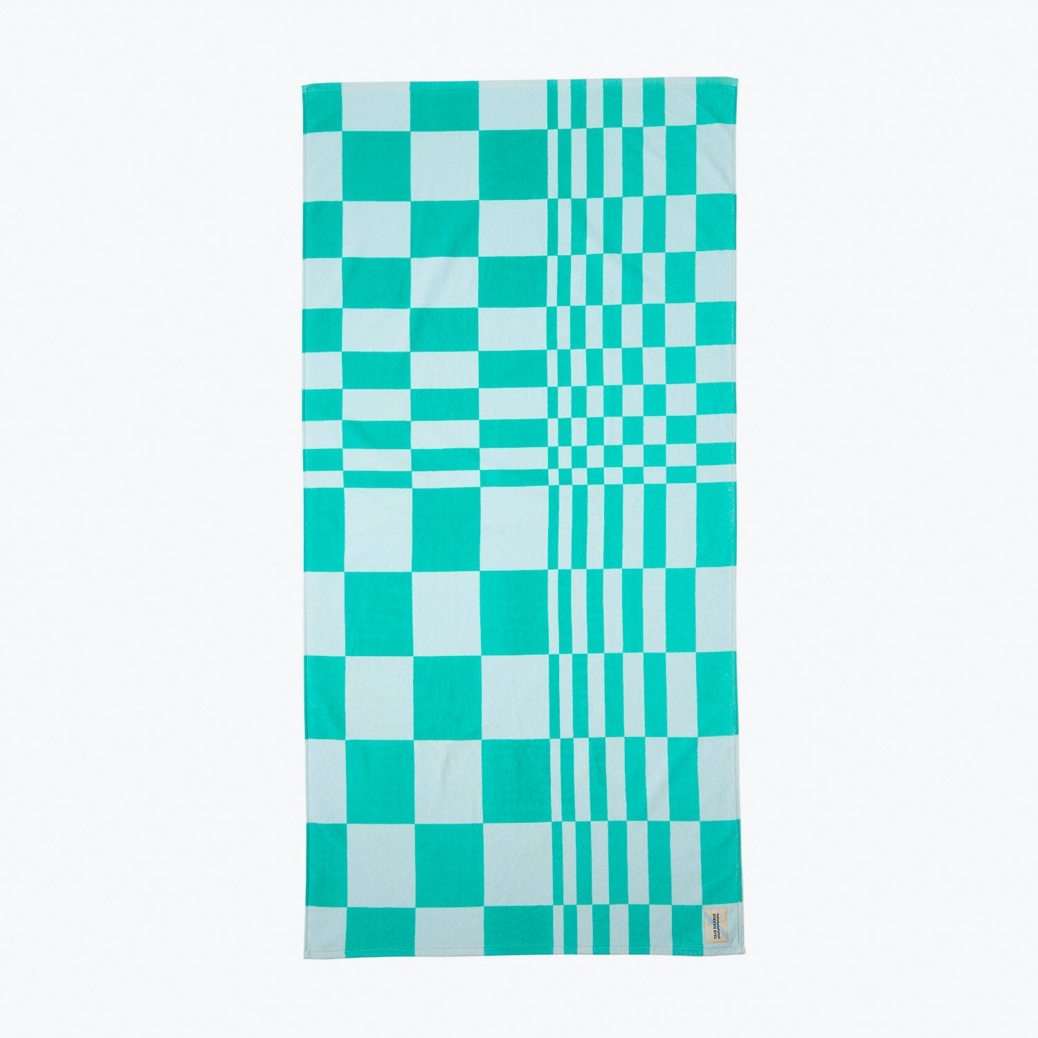  The FH Organic Beach Towel | Green Checker