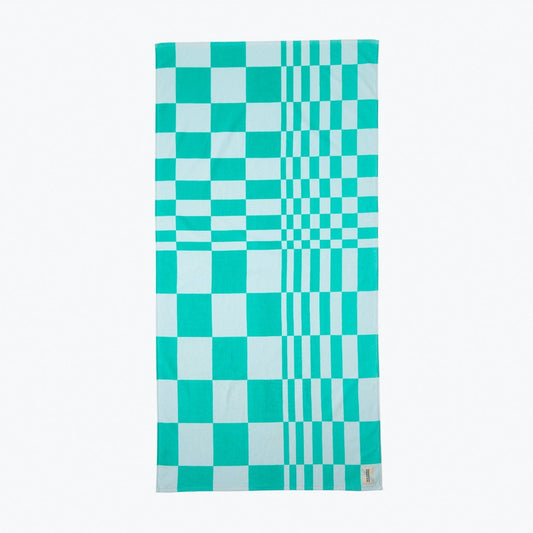  The FH Organic Beach Towel | Green Checker