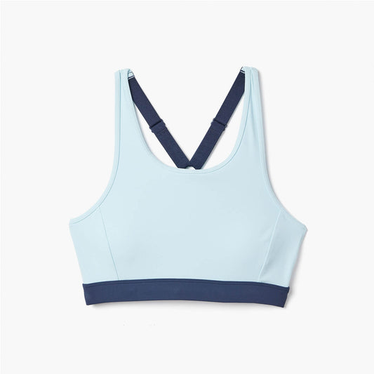  The Corliss Sports Bra | Light Blue Colorblock