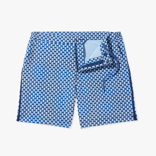 The Sextant Trunk | Sky Blue Retro Flower