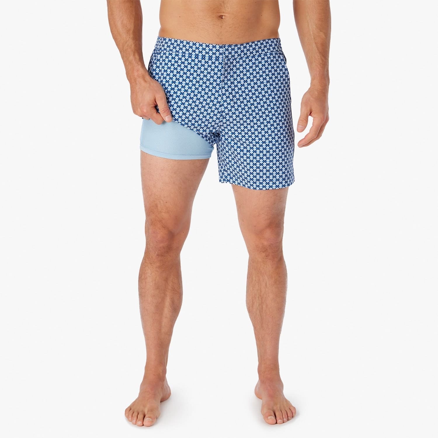  The Sextant Trunk | Sky Blue Retro Flower
