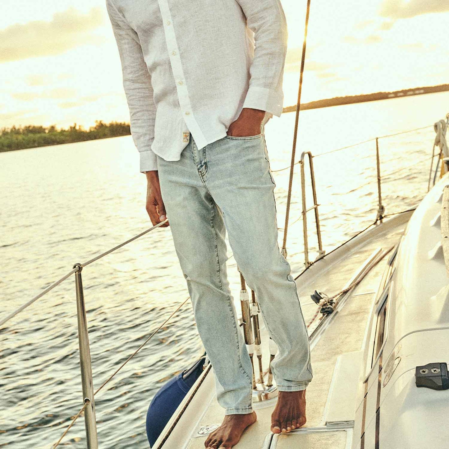  The Ultra-Stretch Driftwood Denim | Light Wash